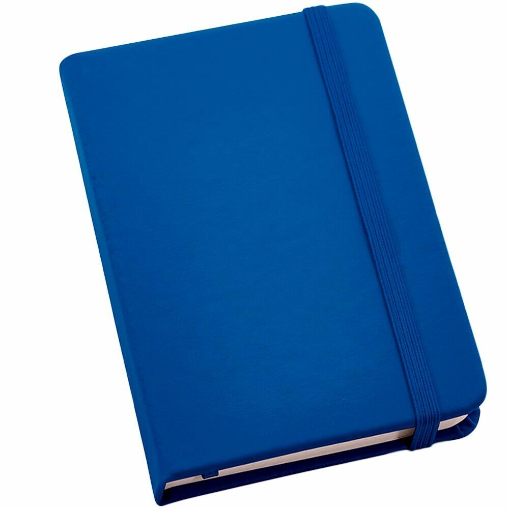 Kit 2x Caderneta de Anotações 9x14cm 80 Fls Sem Pauta Azul Royal