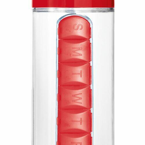 Garrafa Squeeze 600ml com Porta Comprimidos TopGet