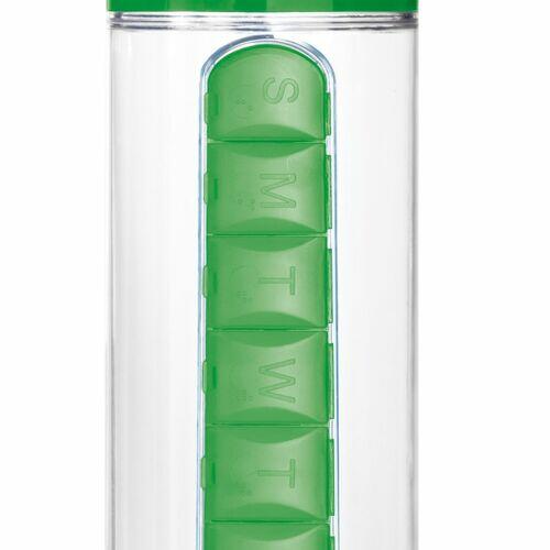 Garrafa Squeeze 600ml com Porta Comprimidos TopGet