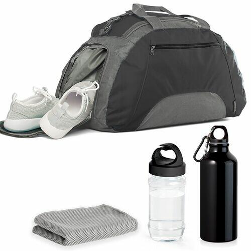 Kit Bolsa Esportiva Gym com 3 Peças TopGet Preto