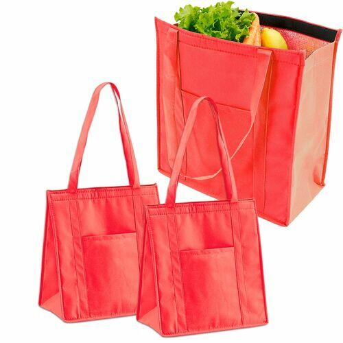 Kit 3x Sacola Térmica Ecológica em TNT TopGet Vermelho