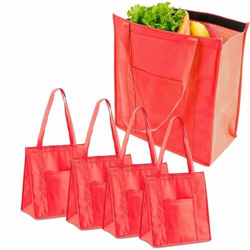 Kit 3x Sacola Térmica Ecológica em TNT TopGet Vermelho