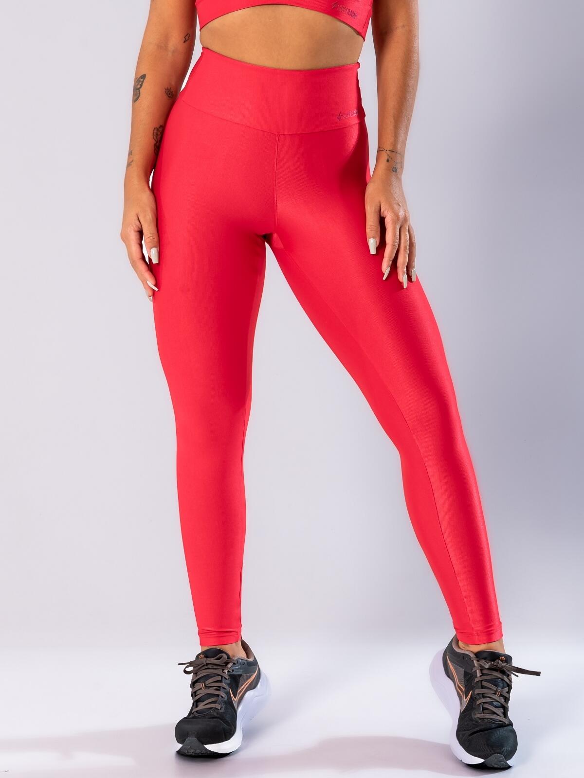Comprar Legging Fitness Recorte Entrepernas Chic Red - a partir de R$139,46  - Super Ação