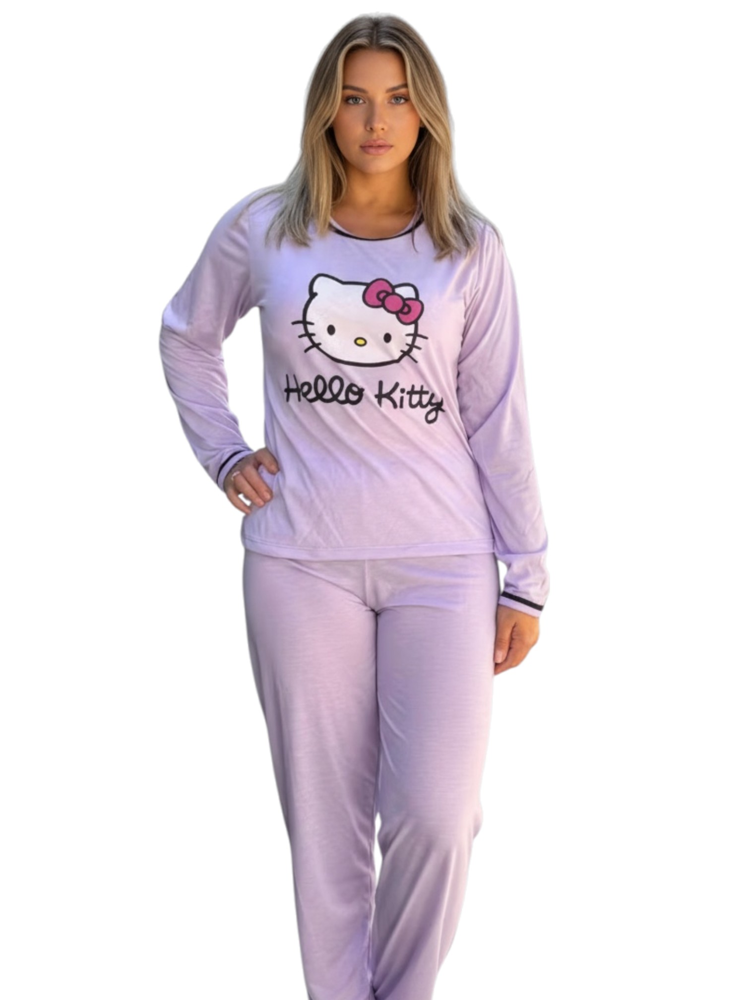 Pijama Longo Adulto Hello Kitty P