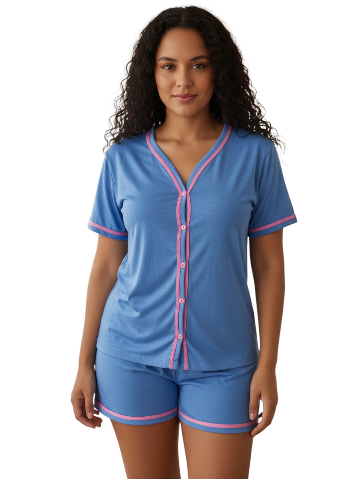 Comprar Baby Doll com Botões Blogueirinha azul Fabrica de