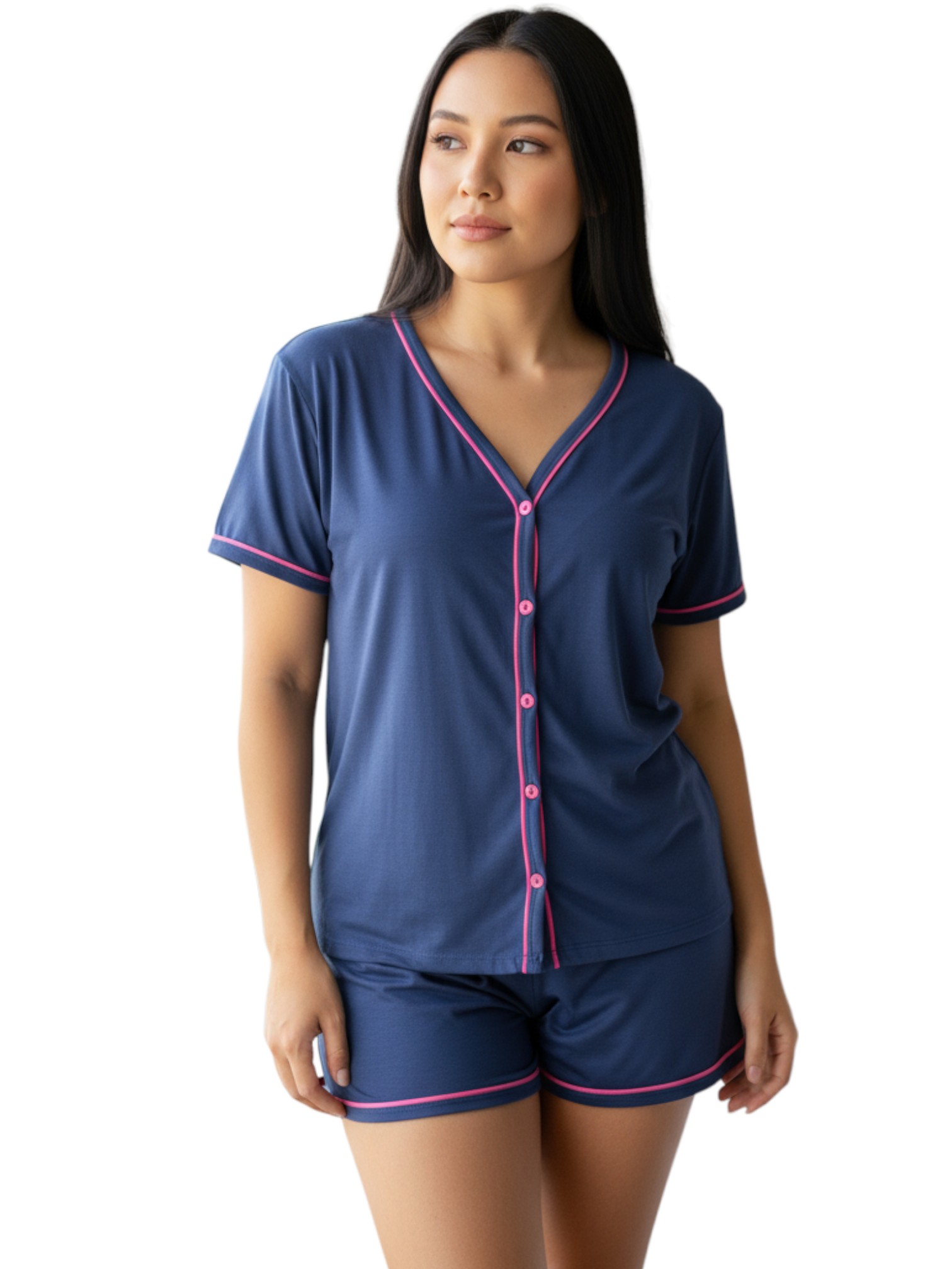 Baby Doll com Botões Blogueirinha Marinho marinho M