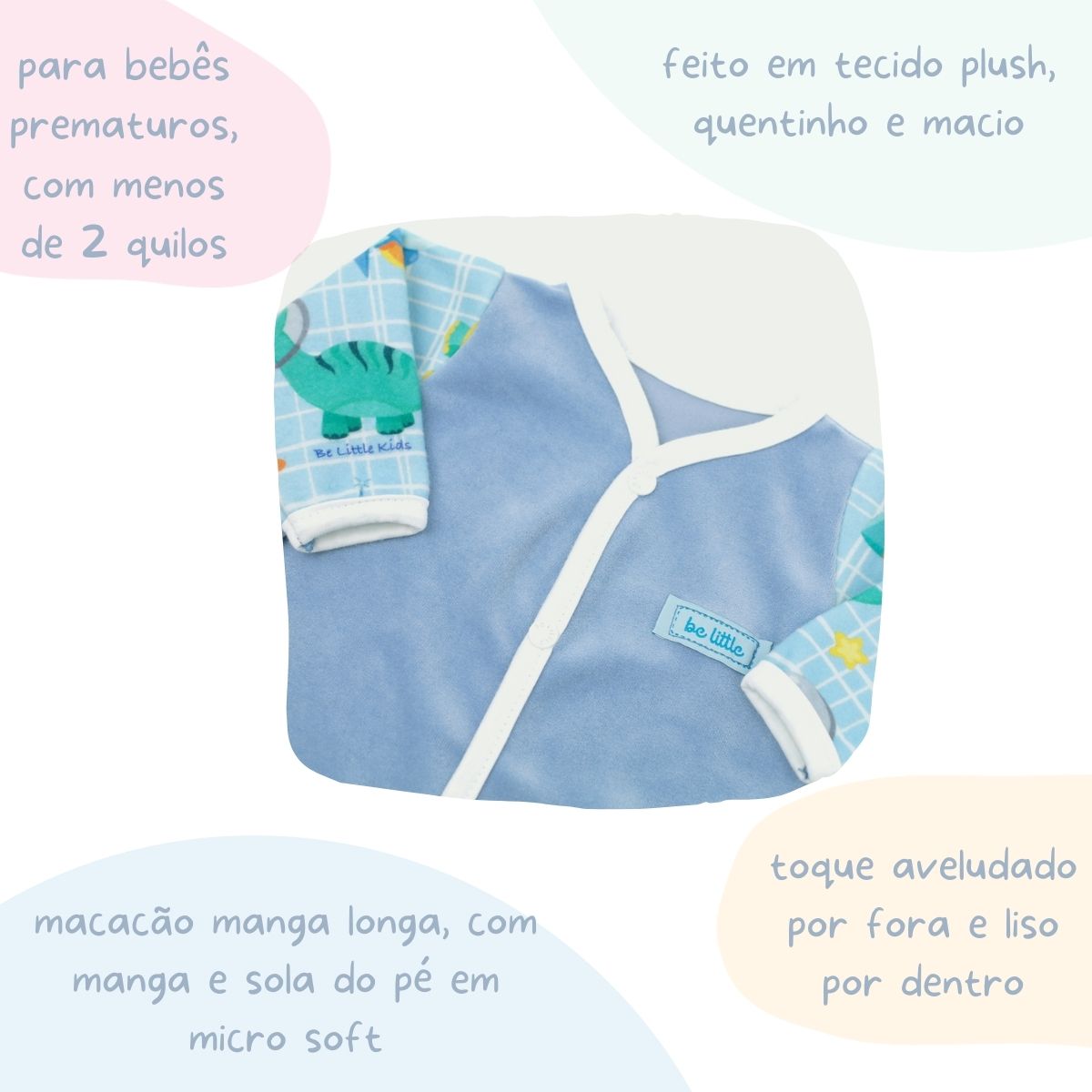 MACACÃO PLUSH ASSORTI Be Little Kids Sua loja de roupa infantil