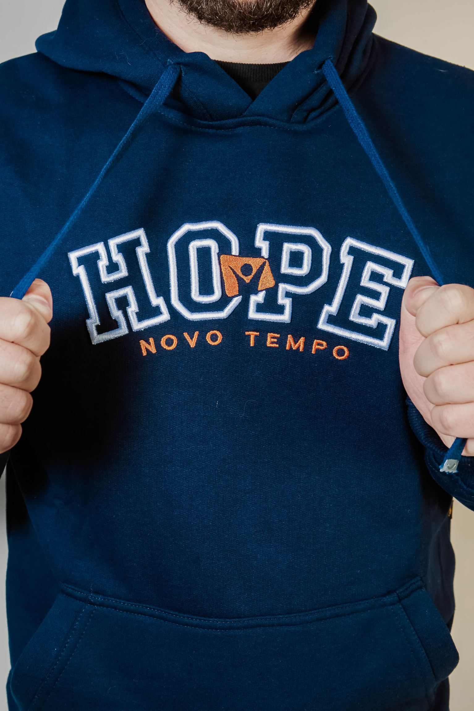 Moletom da Novo Tempo - Hope (Azul Marinho e Branco)