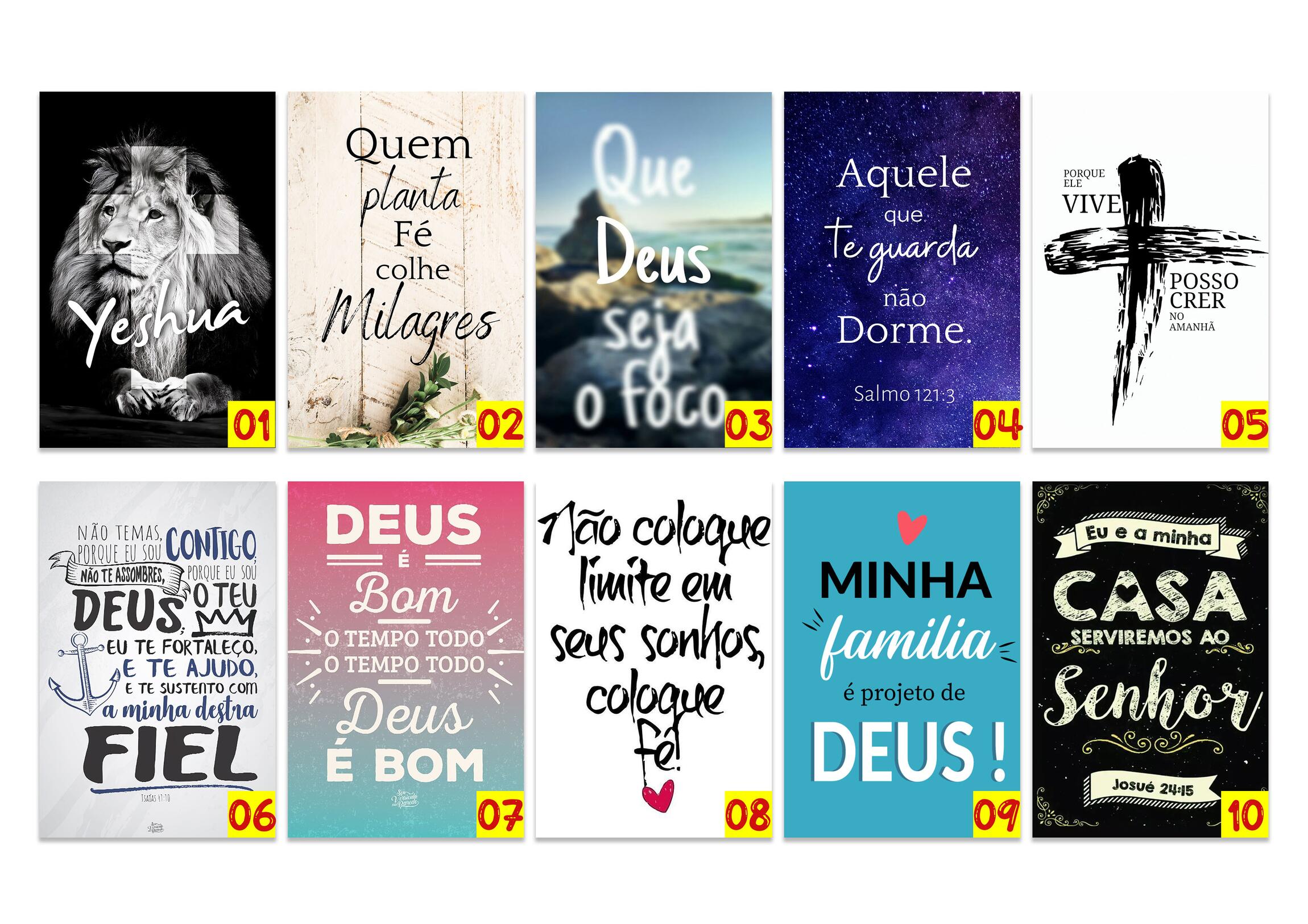 De Parede Frases Biblicas Comprar Kit 10 Quadros Frases Biblicas