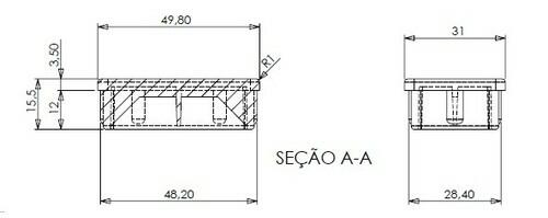 Ponteira Plástica 50x30