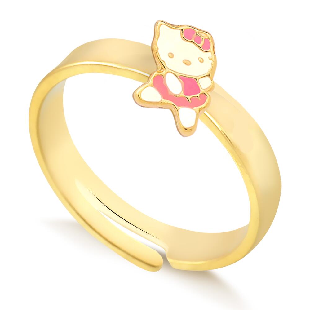 Comprar Anel Banho de Ouro 18K Infantil Hello Kitty - R$19,90 - Styllus ...