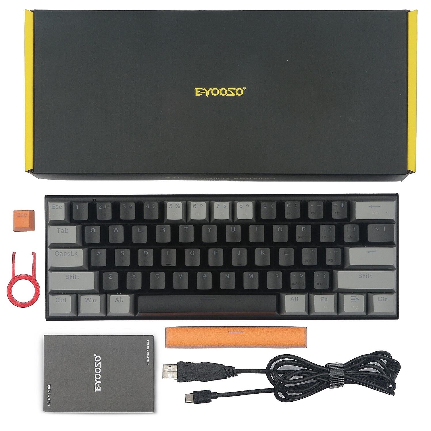 Comprar Teclado mecânico Z11 60% E-YOOSO Preto - a partir de R$261,15