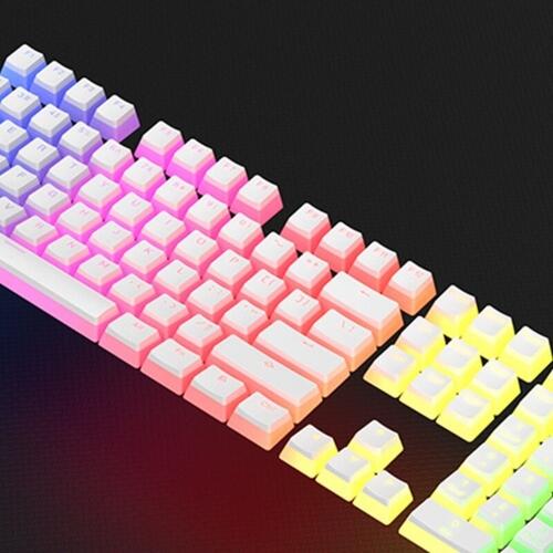 Keycaps Pudding Brancas Teclado 100 ANSI + ISO Pudim a partir de R