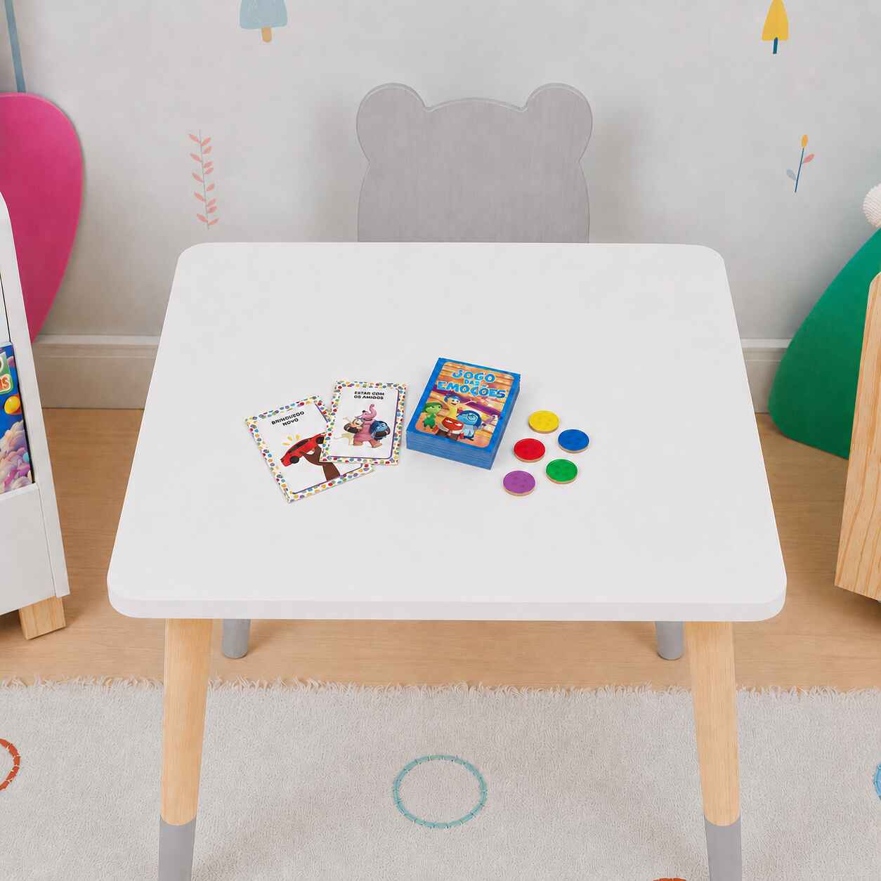 スペインの記憶 Divertidamente Jogo das Emoções Brinquedo Educativo Madeira - a