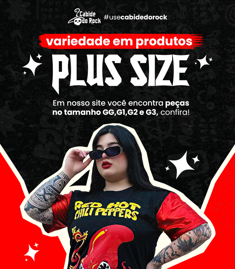 Camisetão Blusão Rock Star Moda Plus Size Feminina Roqueira
