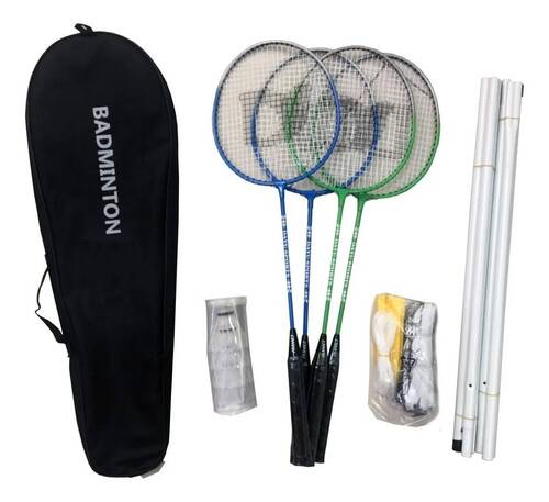También Cósmico Oficiales Comprar Kit Badminton C/4 Raquetes, 4 Petecas, Poste e Rede Master - MANIA  DO ESPORTE
