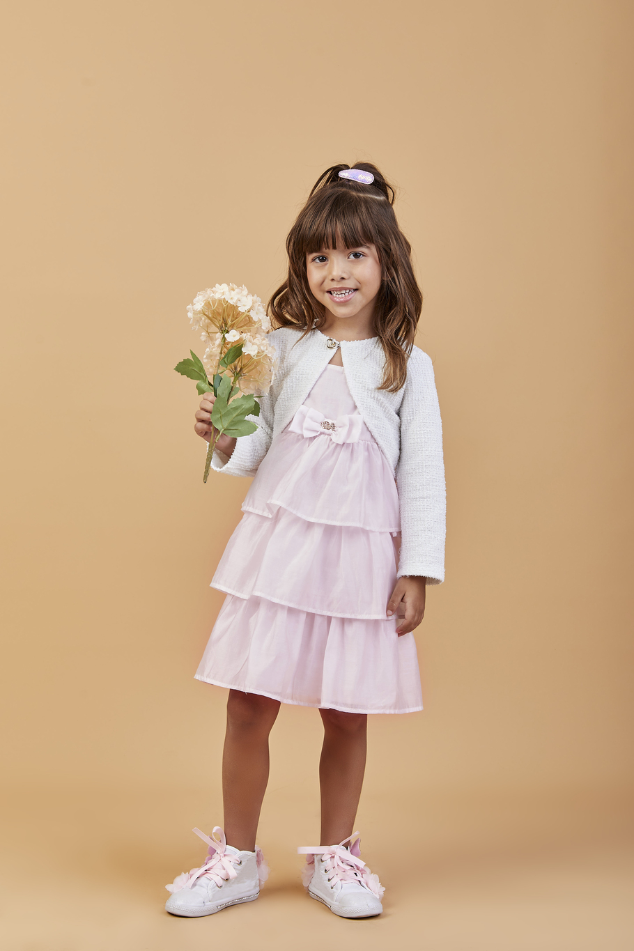 Comprar Vestido Infantil Babados e Bolero Gabriela Aquarela 251094