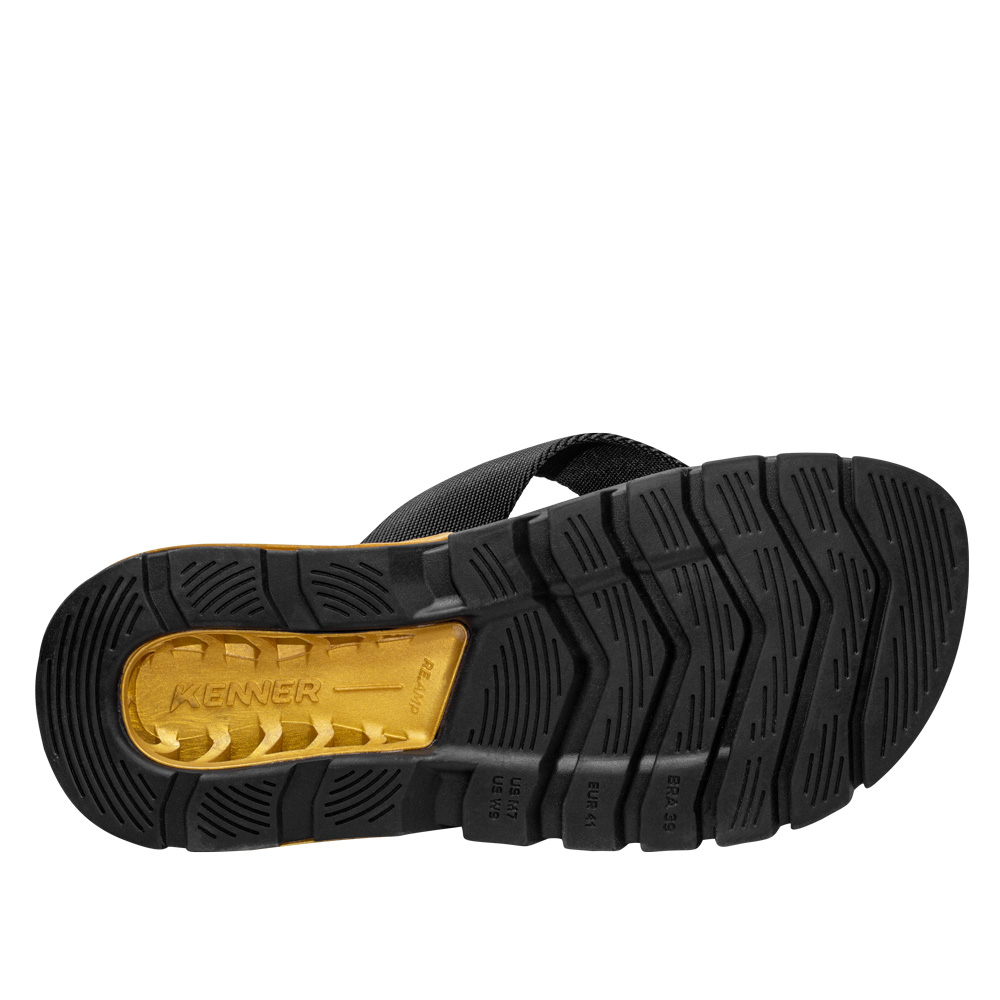 らぐな Chinelo Kenner Rakka DBU-02 Preto / Dourado - Overking
