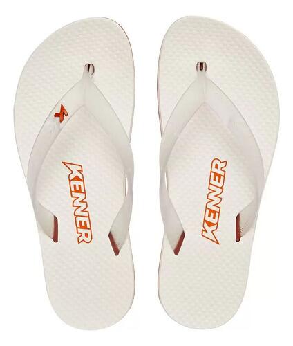 Chinelo Kenner New Summer DGX-02 Branco Laranja