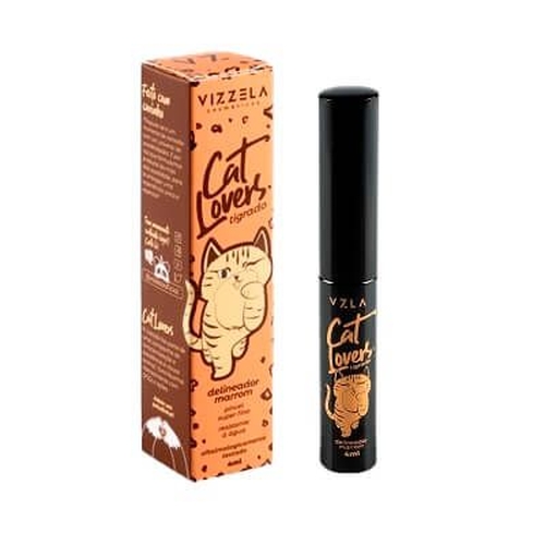 Delineador Líquido Marrom Vizzela