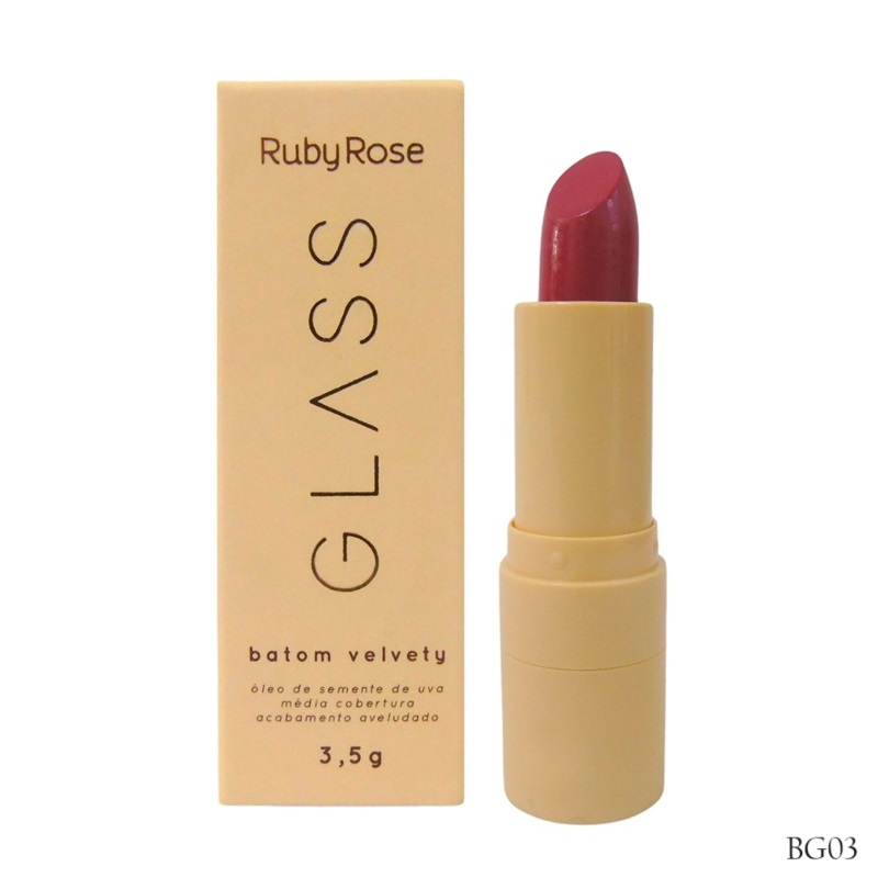 Batom em bala Velvety Glass - Ruby Rose