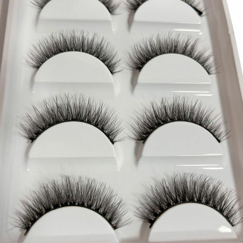 Kit 5 pares de cílios postiços naturais Z01