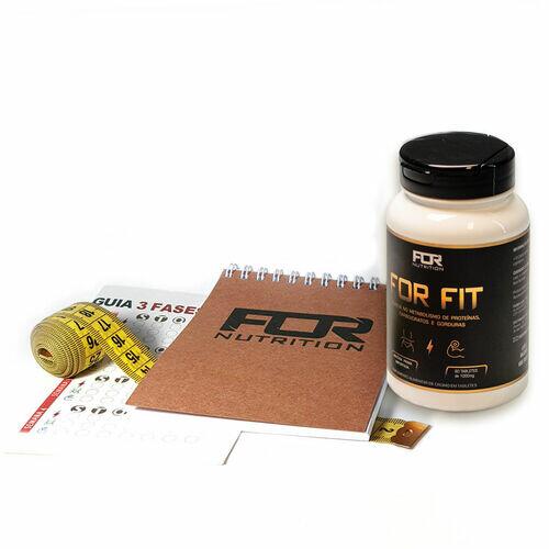 KIT FOR FIT | contendo Planner Guia 3 Fases + Fita Métrica + Caderno para anotações