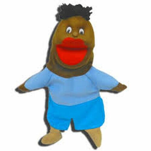Fantoche Menino Negro em Tecido