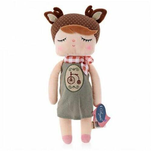 Boneca Metoo Angela Doceira Retro Deer Marrom 33cm