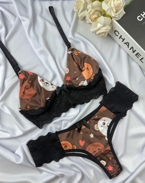 Conjunto Sofia urso marrom - P