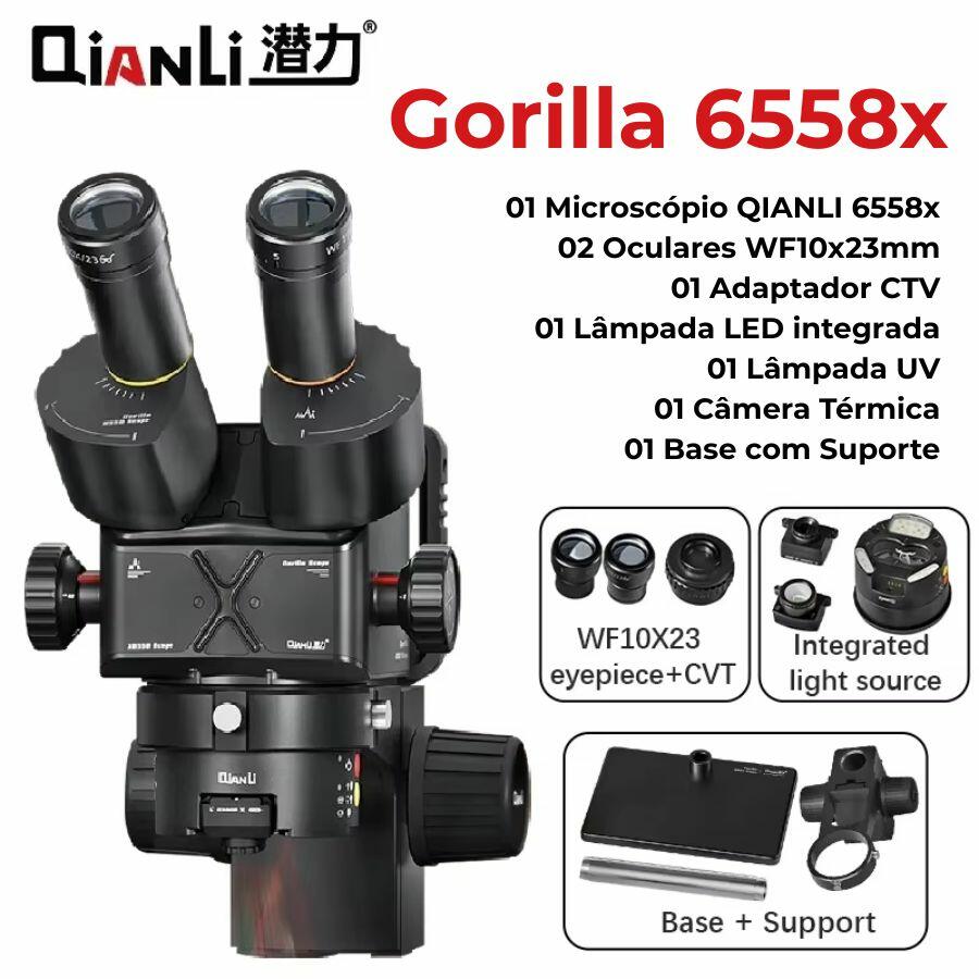 Kit QIANLI Gorilla 6558x - Microscópio + Câmera Térmica