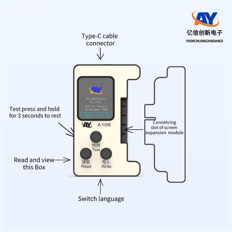 Comprar Programador AY A108 Bateria/Face ID/Truetone - a partir de