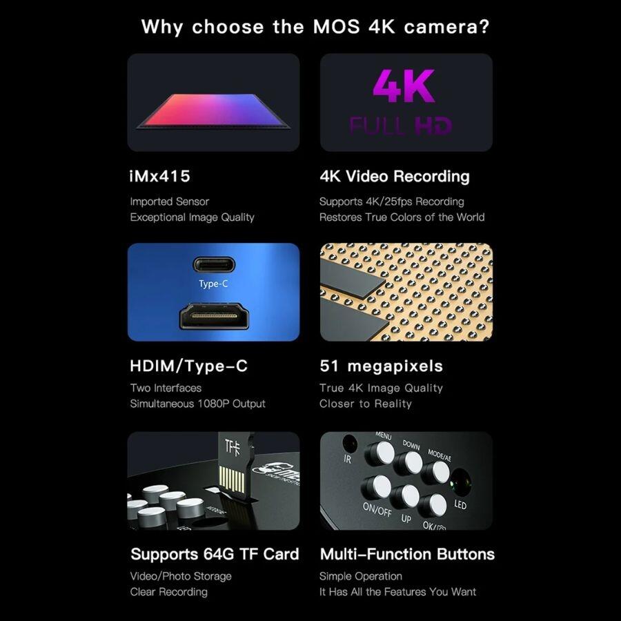 Comprar Câmera para Microscópio MECHANIC MOS4K - a partir de R$866,80