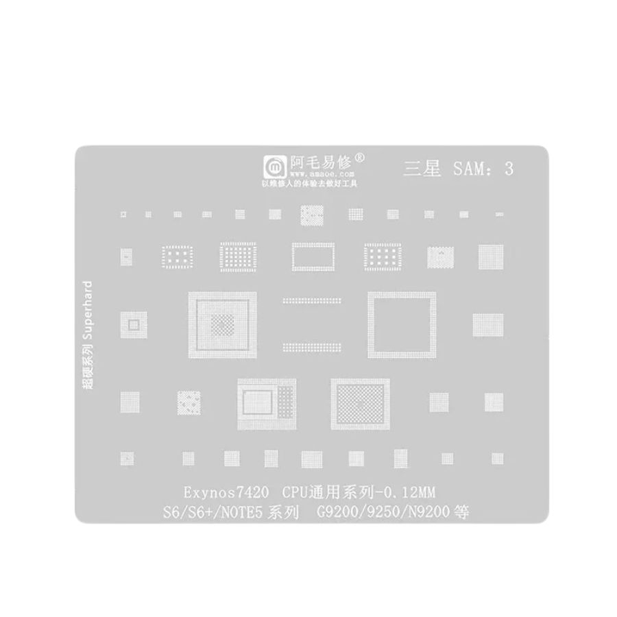 Lot De 8 Pochoirs De Reballing BGA Amaoe QU 1-8 - Pour Xiaomi, MTK, Qualcomm SM8350... - Neuf - Soudure Micro