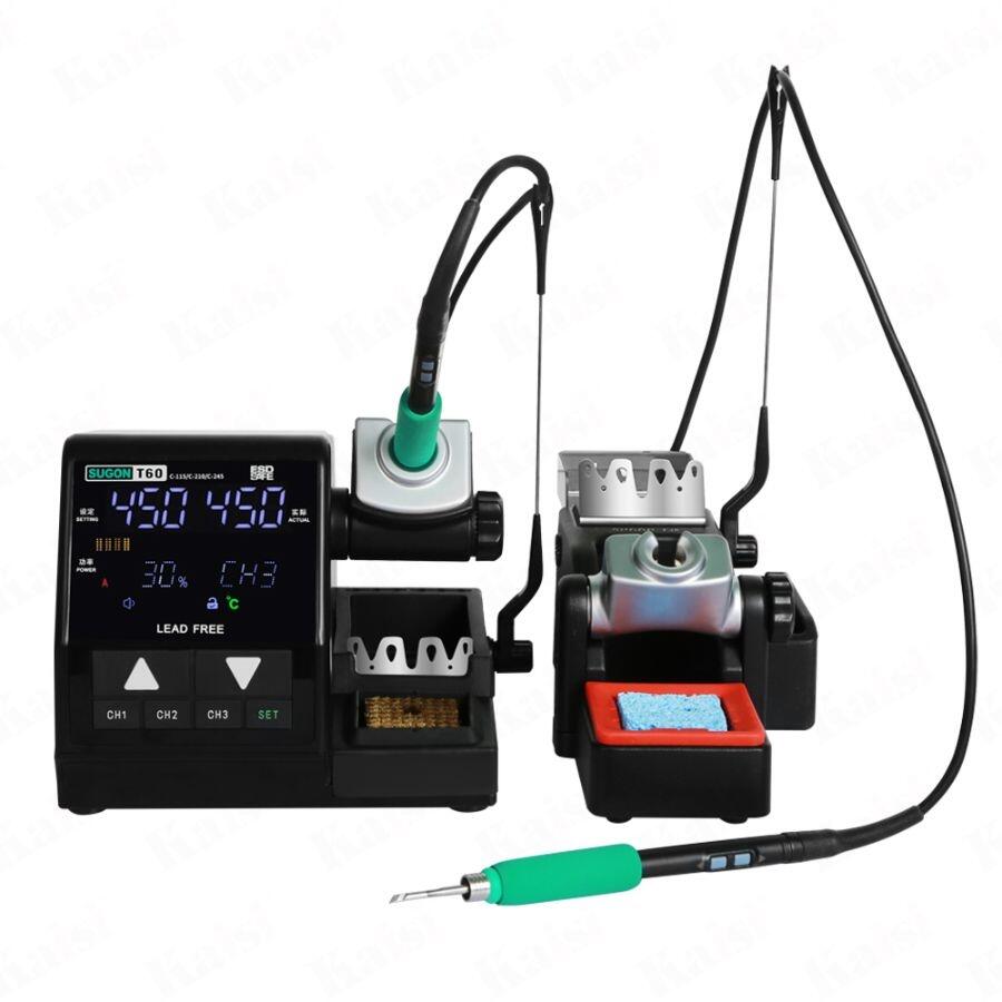 Comprar Estação de Solda Dupla SUGON T60 C115/C210/C245 com Base