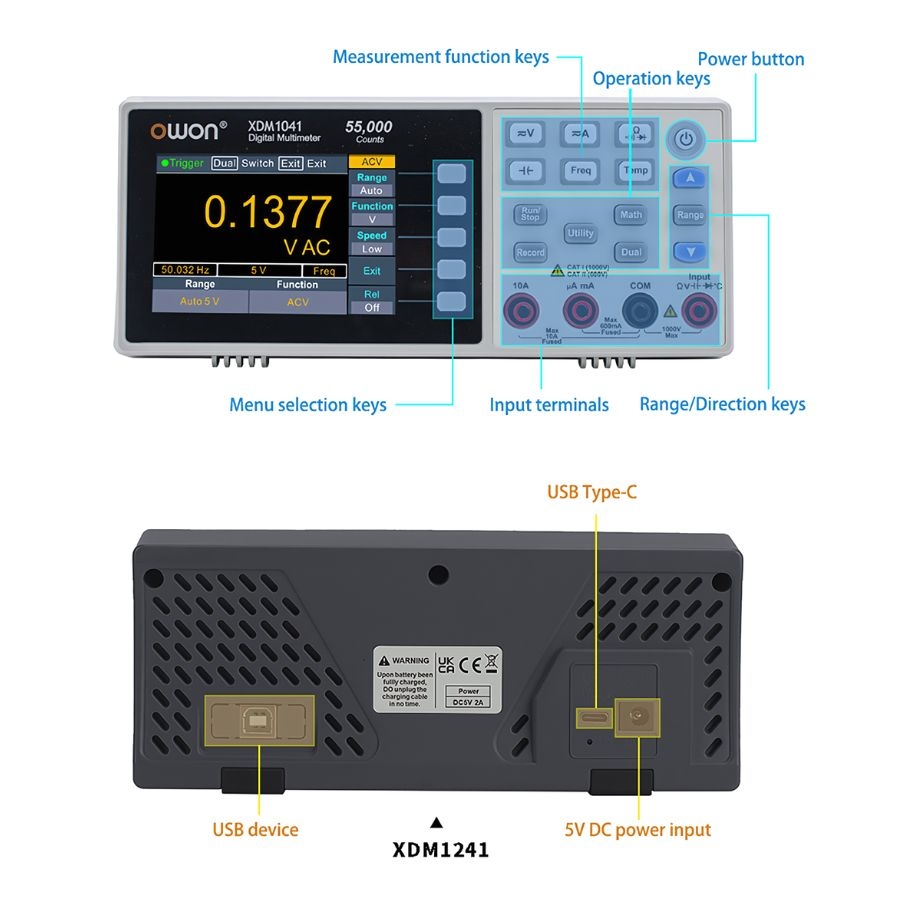 Comprar Multímetro de Bancada OWON XDM1241 - HCELL Distribuidor