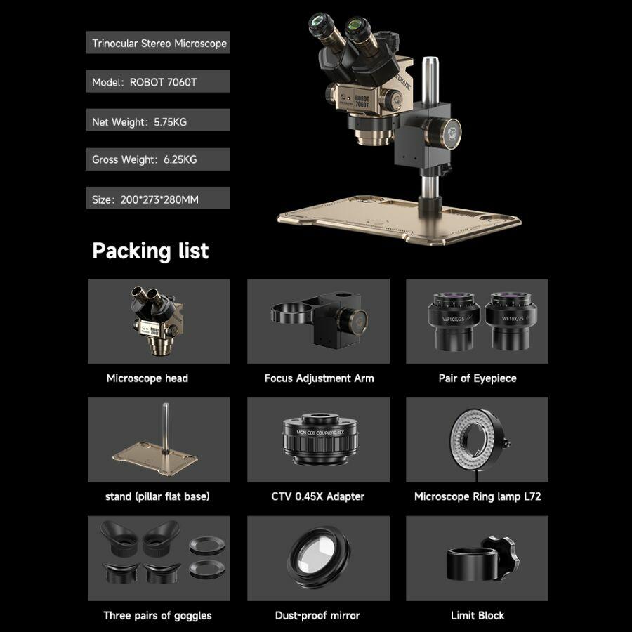 バイオロジカル MTM Comprar Microscopio Trinocular MECHANIC ROBOT 7060T-TG - a partir