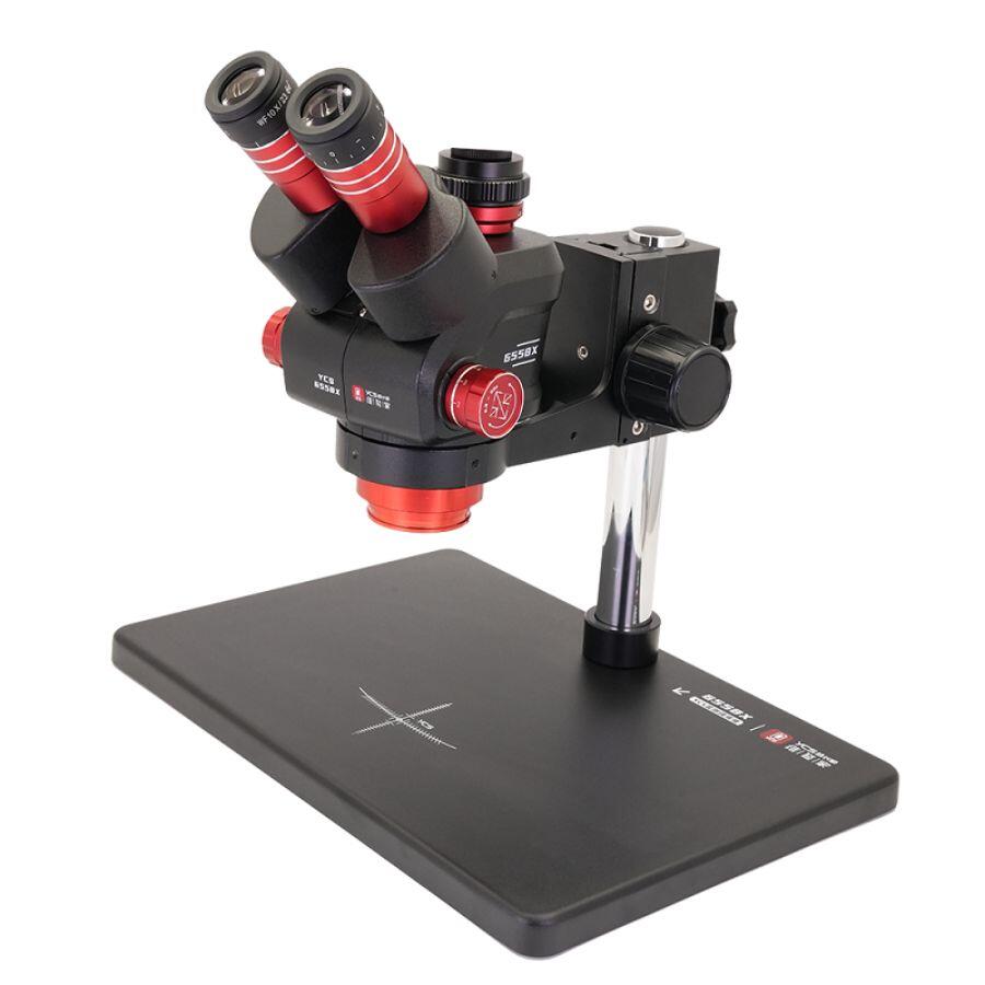 Comprar Microscopio Trinocular YCS 6558X Zoom 6.5x a 58x Base