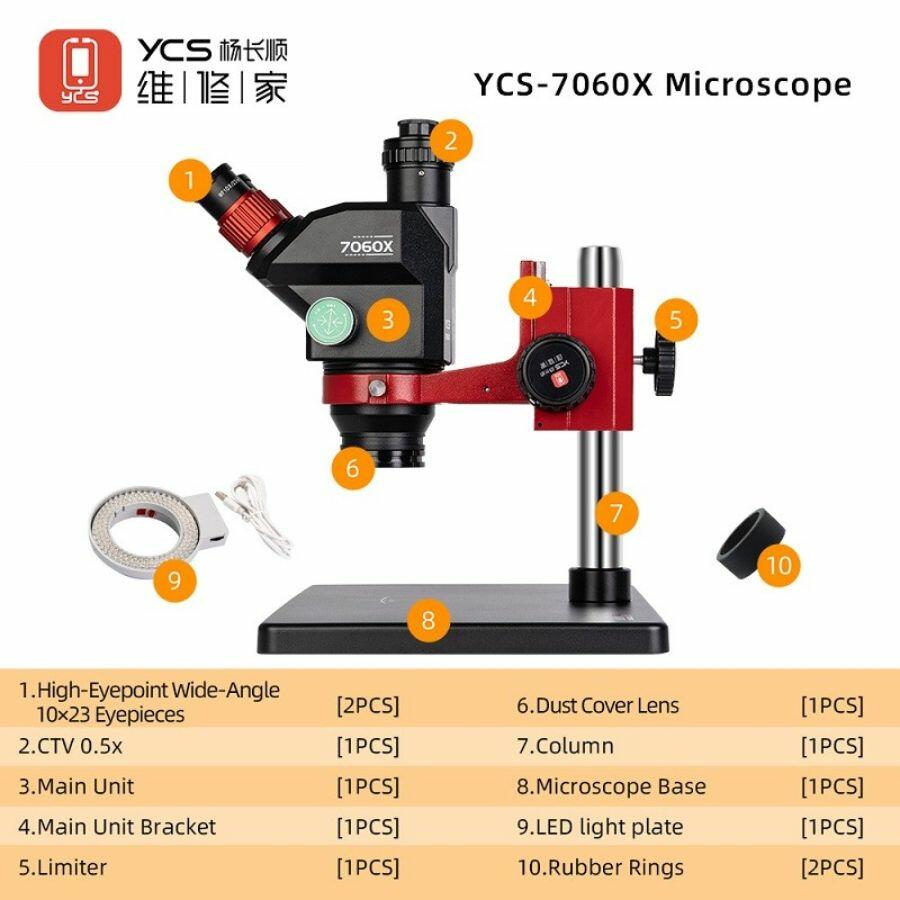 視能学 第3版 Comprar Microscopio Trinocular YCS 7060X Zoom 7x a 60x Base Grande