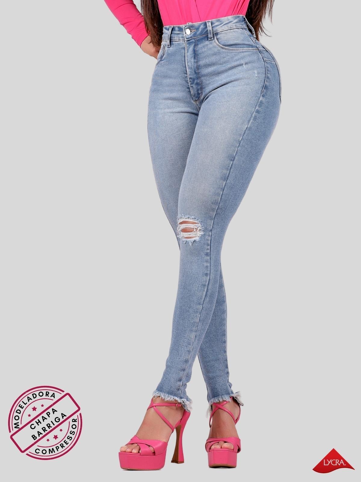 Comprar Calça Jeans Feminina Skinny Lipo Shape Chapa Barriga Empina Bumbum  Cintura Alta - Loyal Denim