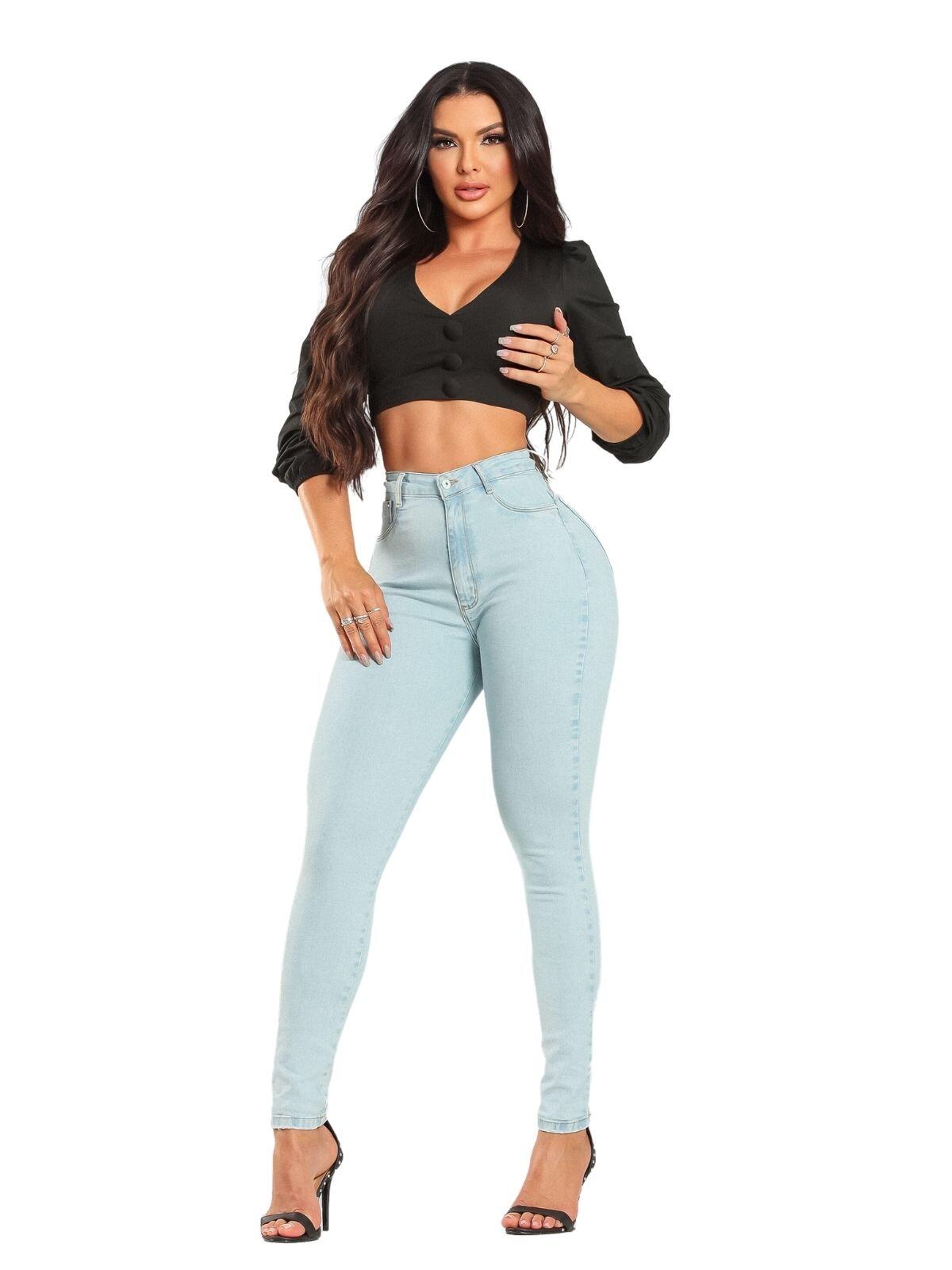 Calça Jeans Super Lipo Com Cinta Modeladora – Loja Le Gusta