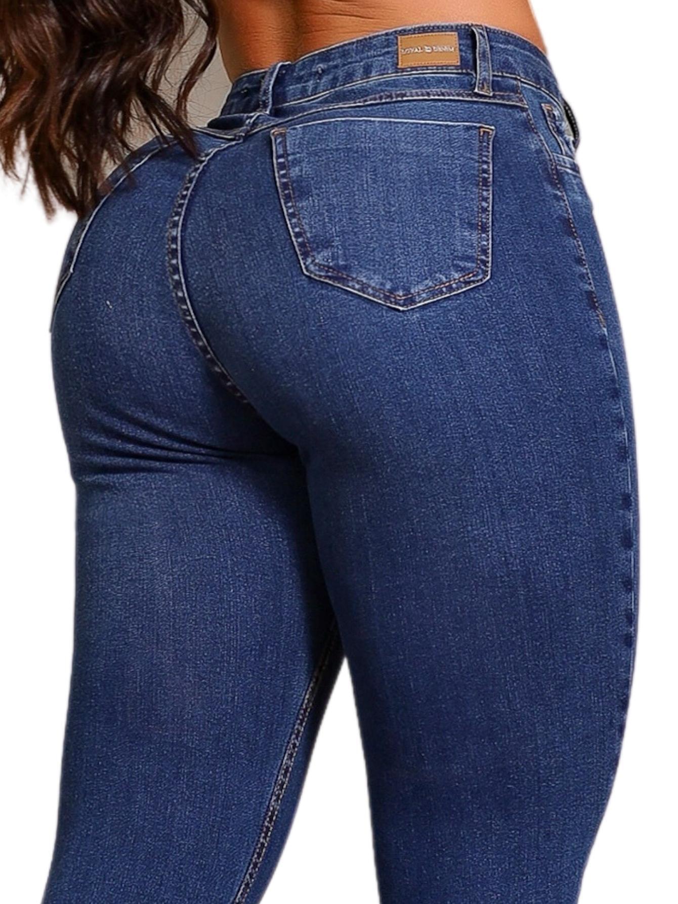 Calça Noisy May Jeans de Cintura Normal Kimmy Ankle Dart Az062 Azul 24 / 30  Mulher