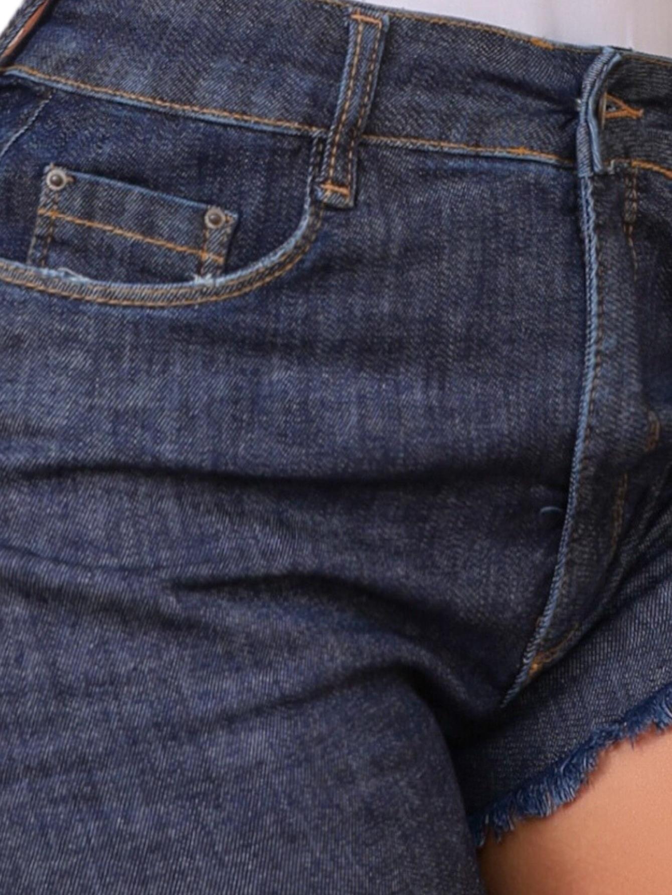 Comprar Short Jeans Feminino Cintura Alta Com Laycra Verão 2024