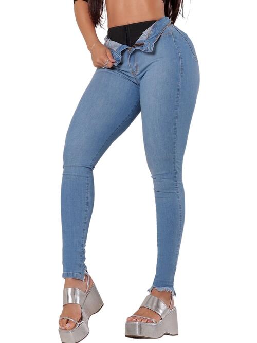 Comprar Calça Jeans Feminina Skinny Lipo Shape Chapa Barriga Empina Bumbum  Cintura Alta - Loyal Denim