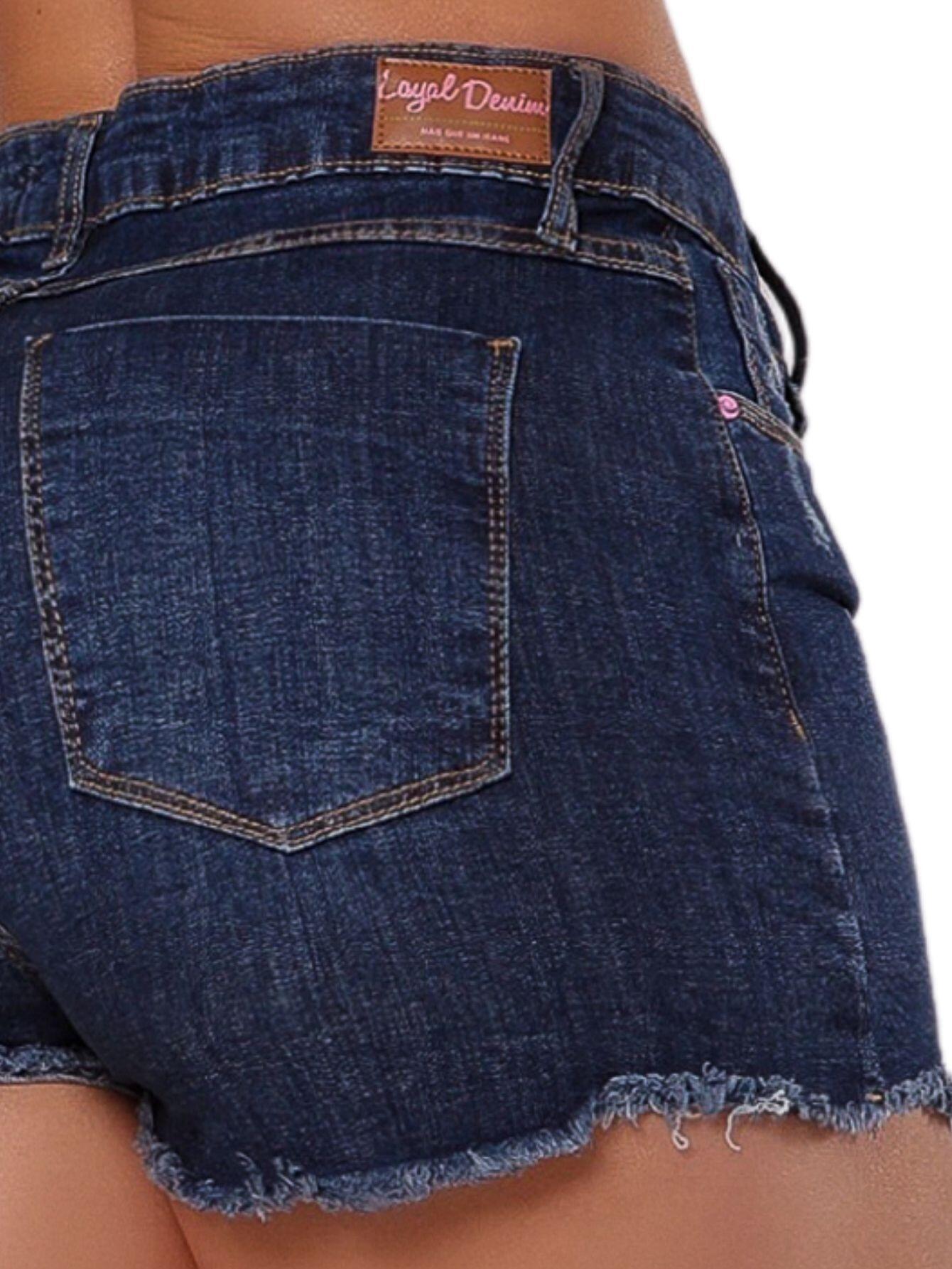 Comprar Short Jeans Feminino Modelador Cintura Alta Barra Desfiada-9597 -  Loyal Denim