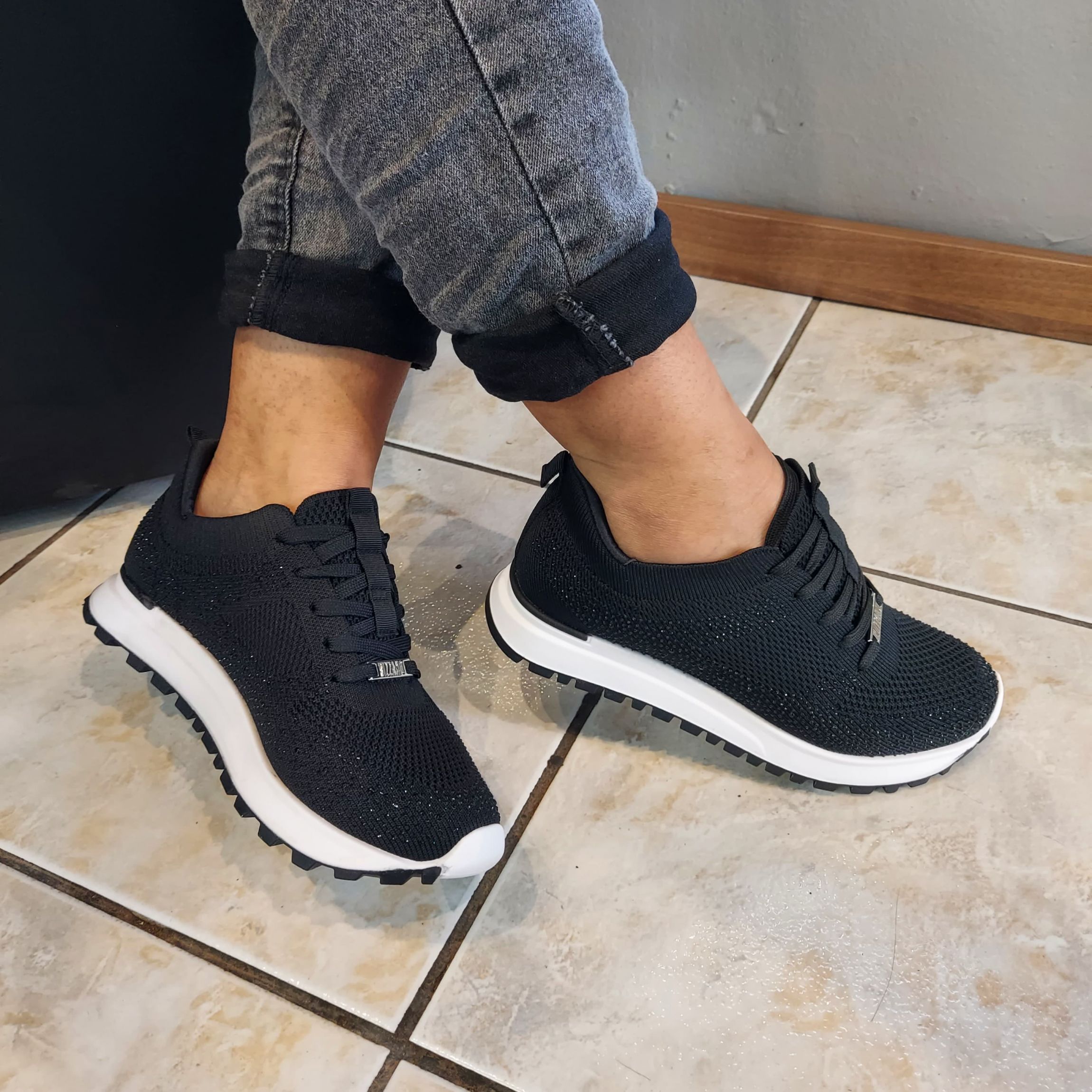 Tênis Jogging Tenis Tigrado Vizzano TENIS VIZZANO 1442202 CINZA/BRANCO