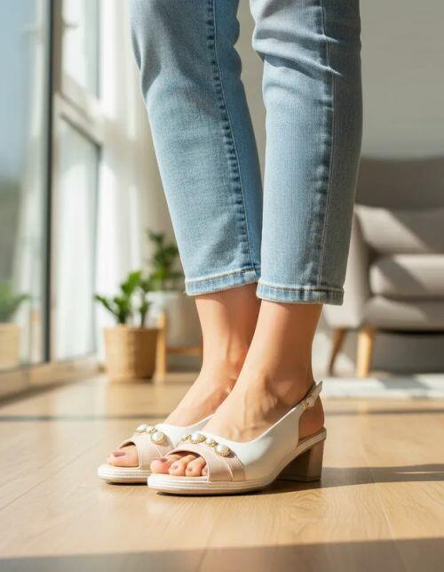 Comprar Piccadilly Sandalia Slingback Salto Bloco 5 cm Ref. 566077