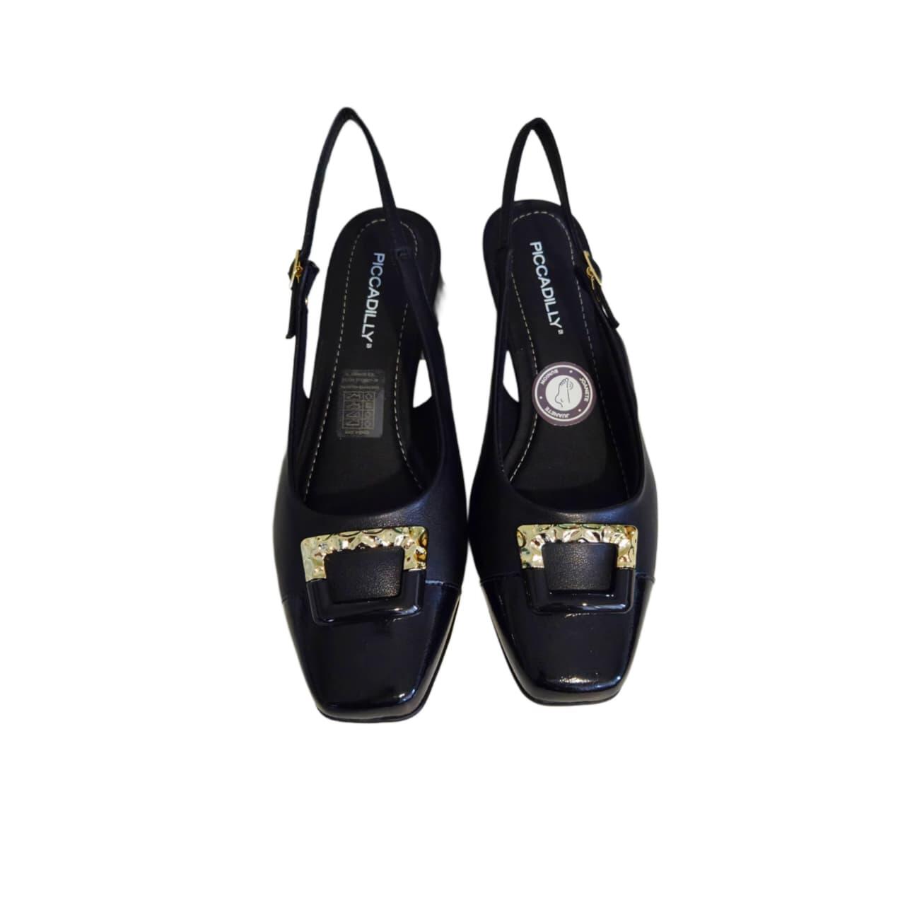 Comprar Piccadilly Sapato Slingback Feminino Salto Bloco 4 Cm Ref
