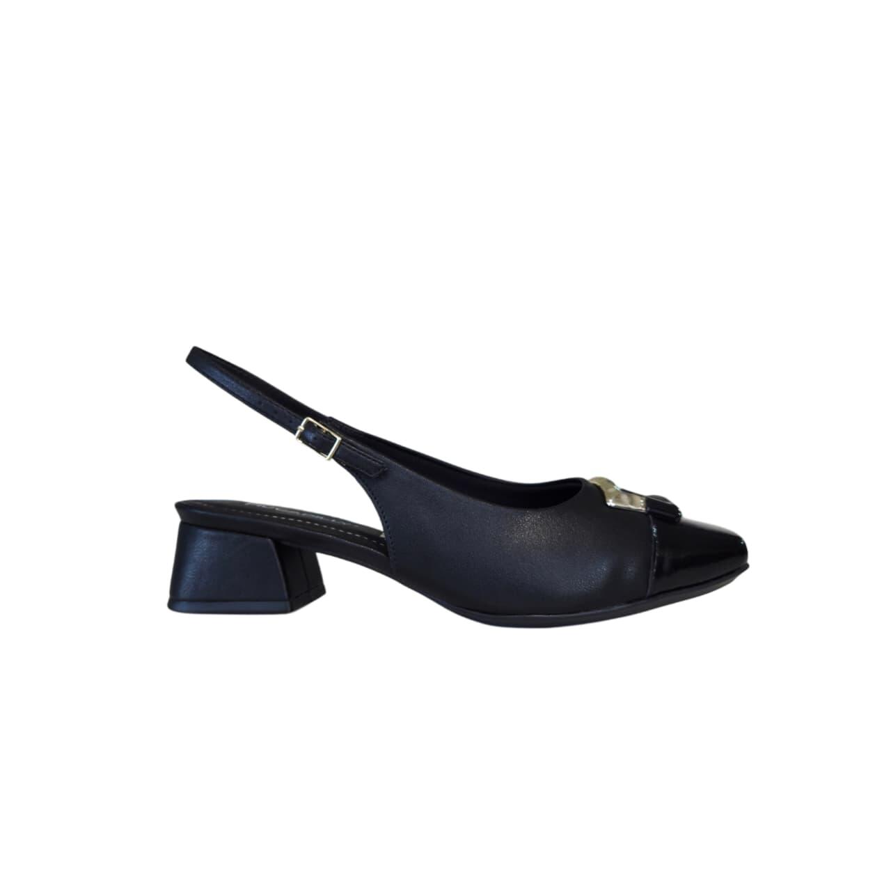 Comprar Piccadilly Sapato Slingback Feminino Salto Bloco 4 Cm Ref