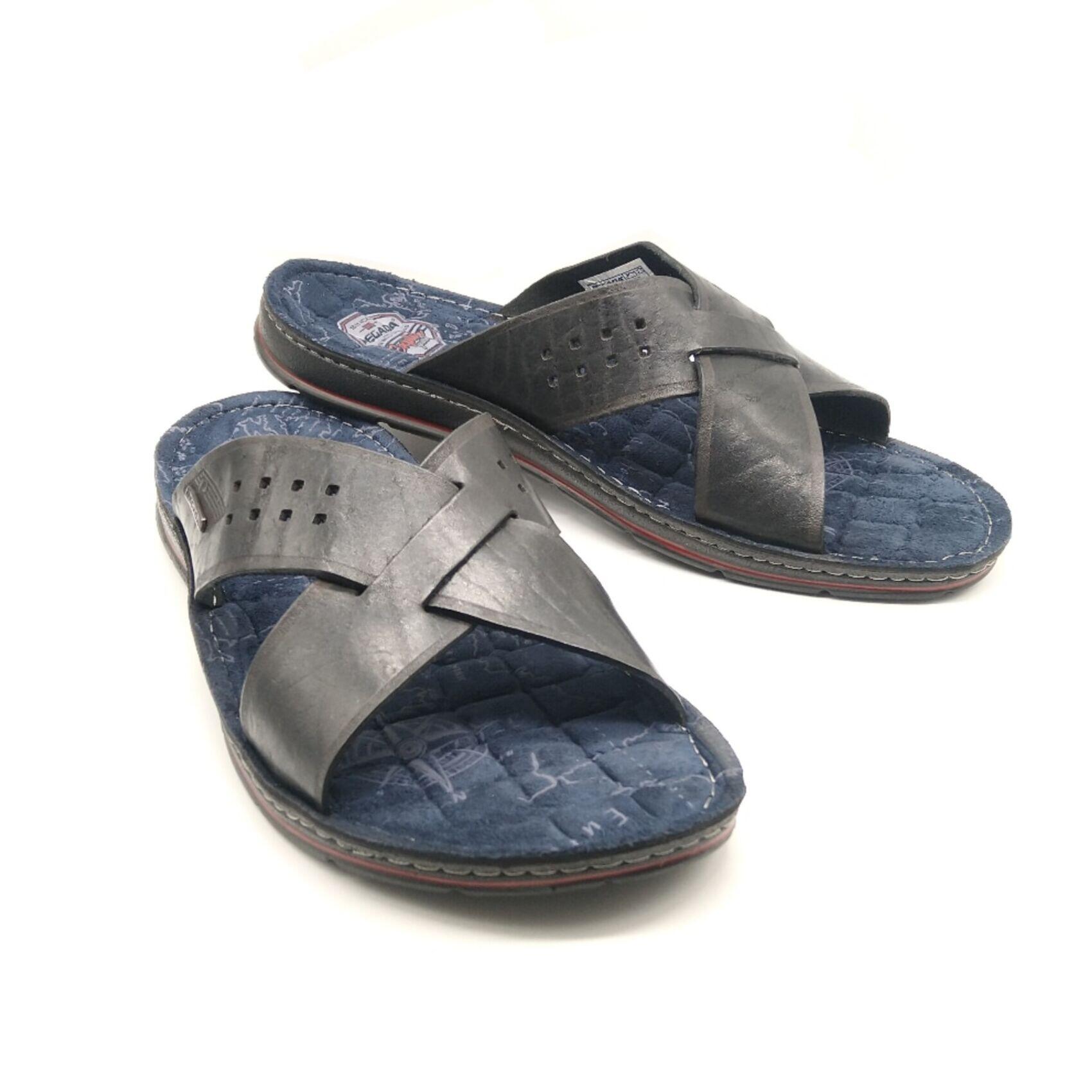 Comprar Pegada Chinelo Tira Cruzada Masculino em Couro Ref. 132853